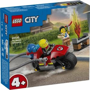 LEGO City Feuerwehrmotorrad, Feuerwehr-Spielzeug für Kinder ab 4 Jahren mit Motorrad und 2 Minifiguren inkl. Feuerwehrmann, fantasievolles Spielerlebnis, Geschenk für Jungen und Mädchen 60410