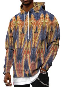 Herren Kapuzenpullover 3D Druck Hooded Langarm Hoodie Casual Sweatshirt Pullover Orange,Größe 5XL