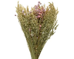 Trockenblumen Strauß Blumen und Gräser Mix 55cm rosa grün 1 Bund