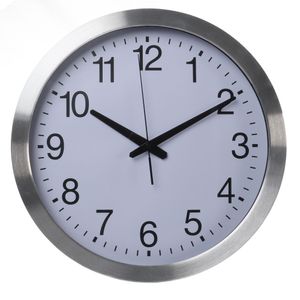 Zegar ścienny Perel 40 cm biało-srebrny