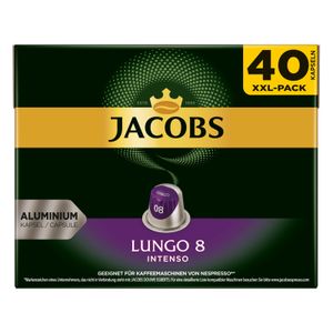Jacobs Lungo 8 Intenso XXL-Pack | 40 Nespresso® komp. Kapseln