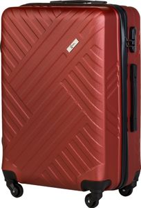 Xonic Design Reisekoffer - Hartschalen-Koffer mit 360° Leichtlauf-Rollen - hochwertiger Trolley mit Zahlenschloss in M-L-XL oder Set (Weinrot L, mittel)