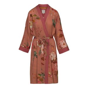 PIP Studio Damen Morgenmantel Hausmantel Kimono Naomi Tokyo Bouquet Terra, Farbe:Mehrfarbig, Artikel:-tokyo bouquet terra, Größe:S