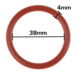 1x O-Ring kompatibel mit Siemens EQ, Bosch Vero, Gaggenau, Neff Kaffeevollautomaten 38x4mm Rot Silikon Dichtung Innen 38mm Außen 46mm…