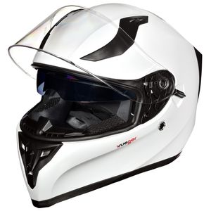 rueger RT-826 Motorrad-Helm Integralhelm Fullface Helm Pinlock Sonnenvisier ECE Damen und Herren White XL (61-62)