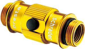 Lezyne ABS Flip-Thread Chuck HP für Swivel/Micro Floor/Standpumpen gold-glänzend