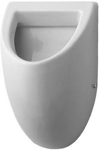 Duravit Urinal FIZZ 305 x 285 mm, Zulauf von hinten, mit Fliege weiß
