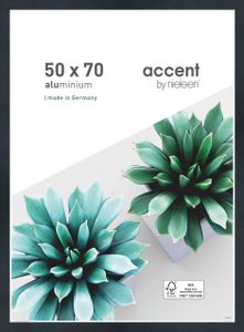 Accent Aluminium Bilderrahmen Star, 50x70 cm, Struktur Schwarz Matt