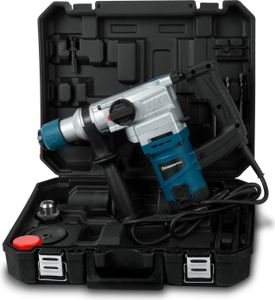 EBERTH Bohrmaschine Bohrhammer Abbruchhammer Elektrisch 1100W Transportkoffer, 3x SDS Plus Bohrer, 2x SDS Plus Meißel, Schnellspannfutter