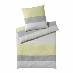elegante Halbleinen Bettwäsche Beat yellow Kissenbezug einzeln 40x80 cm