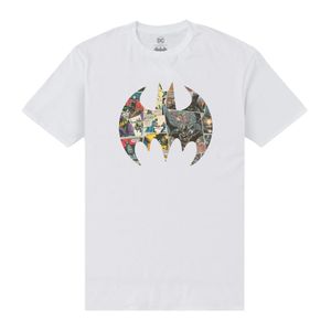 Batman - T-Shirt Logo für Herren/Damen Unisex PN166 (3XL) (Weiß)