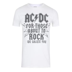 AC/DC - "We Salute You" T-Shirt für Herren TV345 (S) (Weiß)