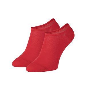 Sneaker Socken für Damen & Herren Kurze Baumwollsocken, 41-46, Rot (Red Lips)