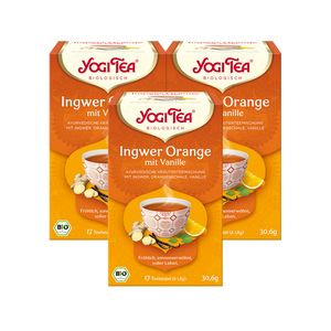 3 x BIO YOGI TEA Ingwer Orange | 3 x 30,6g