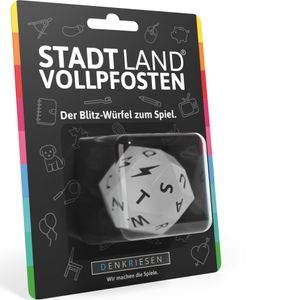 Stadt Land Vollpfosten® Würfel – "Der Blitz-Würfel zum Spiel."