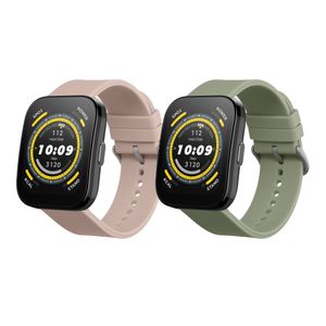 kwmobile 2x Sportarmband kompatibel mit Huami Amazfit Bip 5 Unity / Amazfit Bip 5 / Amazfit GTR 4 Armband - Fitnesstracker Band Set aus TPU Silikon