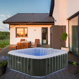 AREBOS In-Outdoor Whirlpool Spa Pool Wellness Massage aufblasbar mit LED