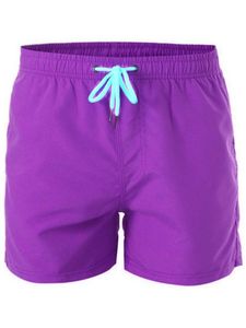 Männer Solid Color Beach Shorts Training Draw String Beachwear Casual Shorts Hawaii Lila,Größe:M