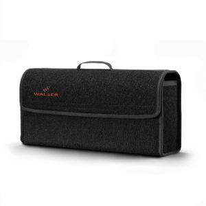 WALSER Auto Organizer Toolbag Größe L, Kofferraum Organizer, Auto Gadget, Aufbewahrungsbox Auto, Organizer, Auto Kofferraum Organizer, Auto Tasche, Organizer Auto, Auto Zubehör 50x16x21 cm schwarz