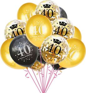 Oblique Unique Konfetti Luftballon Set Zahl 40 Geburtstag Happy Birthday 15 Ballons