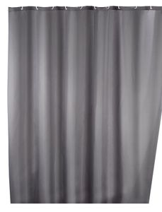 Sprchový závěs, textilní,barva šedá, 180x200 cm, WENKO