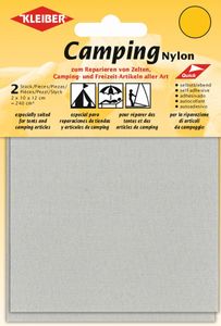 KLEIBER Camping-Flicken Nylon selbstklebend hellgrau 2 Stück