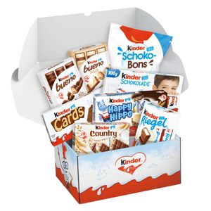 Kinder Box mit verschiedenen Kinder Schokoladen Produkten ca 1100g