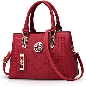 Damenhandtaschen Handtaschen Topgriffe Schultertasche Umhängetaschen Klassische Handtaschen von Frauen Weinrot