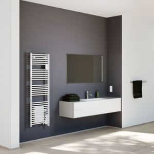STIEBEL ELTRON Elektrischer Handtuchheizkörper / Badheizkörper BHE 75 Plus mit LC-Display, 750 W Heizleistung, Weiß, 238713