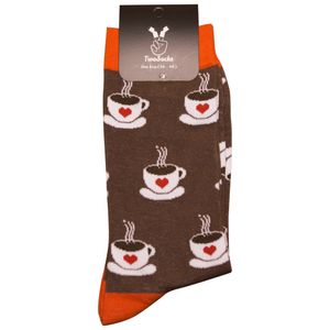 TwoSocks lustige Socken - Cappuccino Socken, Motivsocken für Damen & Herren  Baumwolle Einheitsgröße