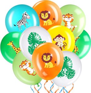 Dschungel Safari Party Luftballons Dekoration 36 Stück Tier Motiv 12 Zoll Ballons