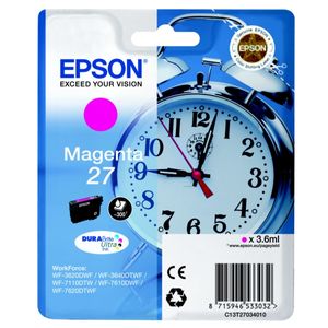 Epson C13T27034010 27 Tintenpatrone magenta, 300 Seiten 3.6ml für Epson WF 3620