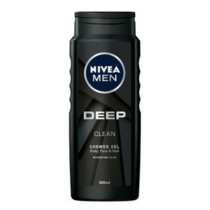 NIVEA Men Deep Clean SHOWER GEL für Gesicht, Körper und Haare 500ml