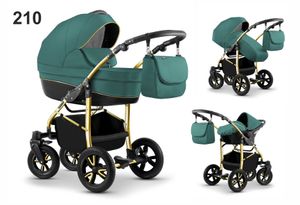 Kinderwagen City Lux, 3in1- Set Wanne Buggy Babyschale Autositz mit Zubehör Color 210