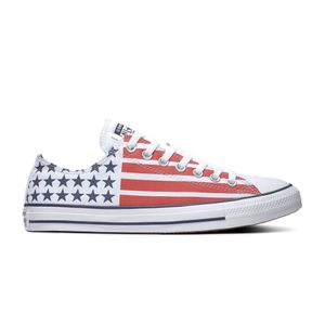 Converse Chuck Taylor All Star - Ox - Weiß / Obsidian / University Rot Segeltuch Größe: 39.5 Normal