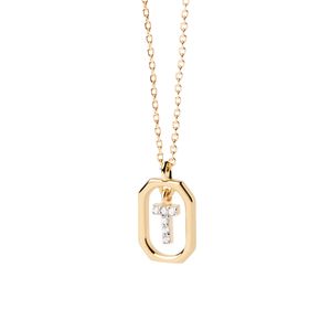PDPAOLA Halskette MINI LETTERS 18K gold plated silver gold