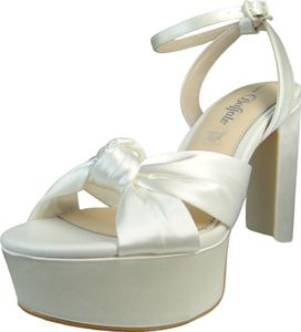 Buffalo Damen Komfort Sandalen Kya Bow Hochzeit 1291547 Weiß