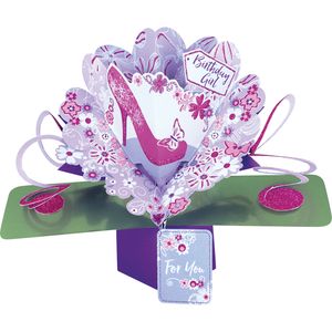 Grußkarte Pop Up Karte Frauen Geburtstag, Geburtstagskarten, Glückwunschkarten High Heels