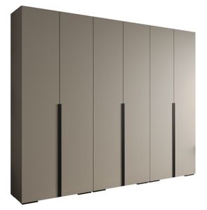 MEBLE KRYSPOL Inova 1 Schrank - 236,7x300x47cm - Kaschmir Kaschmir Schwarz