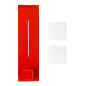 600 ml Seifenspender Wandmontaged Press-Typ Universal Handwaschlotion-Behälter für Badezimmer-Rot