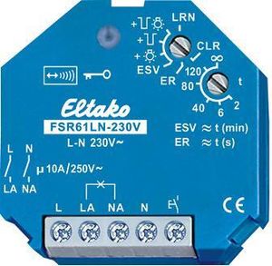 Eltako FSR61LN-230V Funkaktor Stromstoß-Schaltrelais 230V für 2-poliges Schalten von L und N