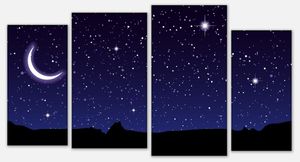 Leinwandbild Mehrteiler Sternennacht M0470 – Variante 2 - 180 x 100cm