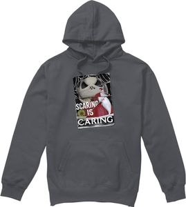 The Nightmare Before Christmas - Mikina s kapucňou "Scaring Is Caring" pre mužov TV4520 (S) (Charcoal)