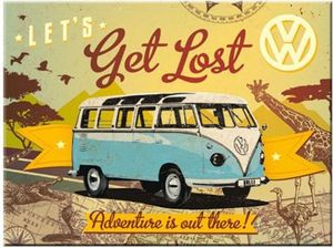 Nostalgic-Art - Magnet 6 x 8 cm - Volkswagen - VW Bulli - Let's Get Lost
