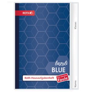 Roth-Hausaufgabenheft - Unicolor für clevere Faule, A5, Honeycombs Blue