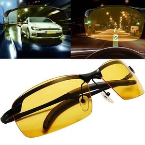 GKA Nachtsichtbrille Autofahrer Halbrahmen Nachtfahrbrille Polarisierte Nachtbrille Sonnenbrille Brille UV 400