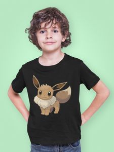 Bio Kinder T-Shirt Pokemon Süßes Evolie Pikachu Eevee Comic Shirt Anime Kids sHIRT