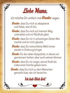 vianmo Drewniany znak 40x30 cm liebe Mama Ich hab dich lieb