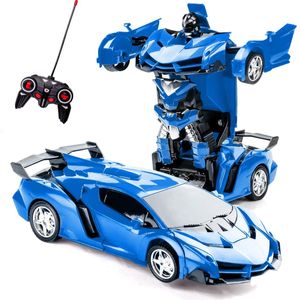 Eachine RC Verformungsauto Transformer 2 in 1 Auto Fahrroboter Modelle Fernbedienung Radio Roboter Spielzeug LED Junge Kinder Geschenk