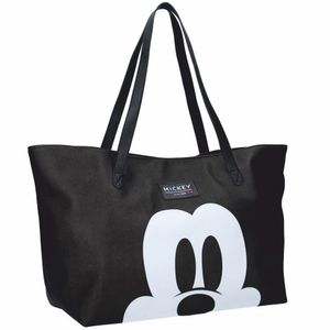 Disney strandtasche/Shopper Mickey Mouse 33 Liter Polyester schwarz, Farbe:Schwarz,Weiß
